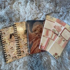 Floral Spiral Notebooks Set with sticky tab pack. Great journaling set!